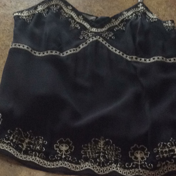 Ann Taylor blouse size M silk black - Picture 3 of 4